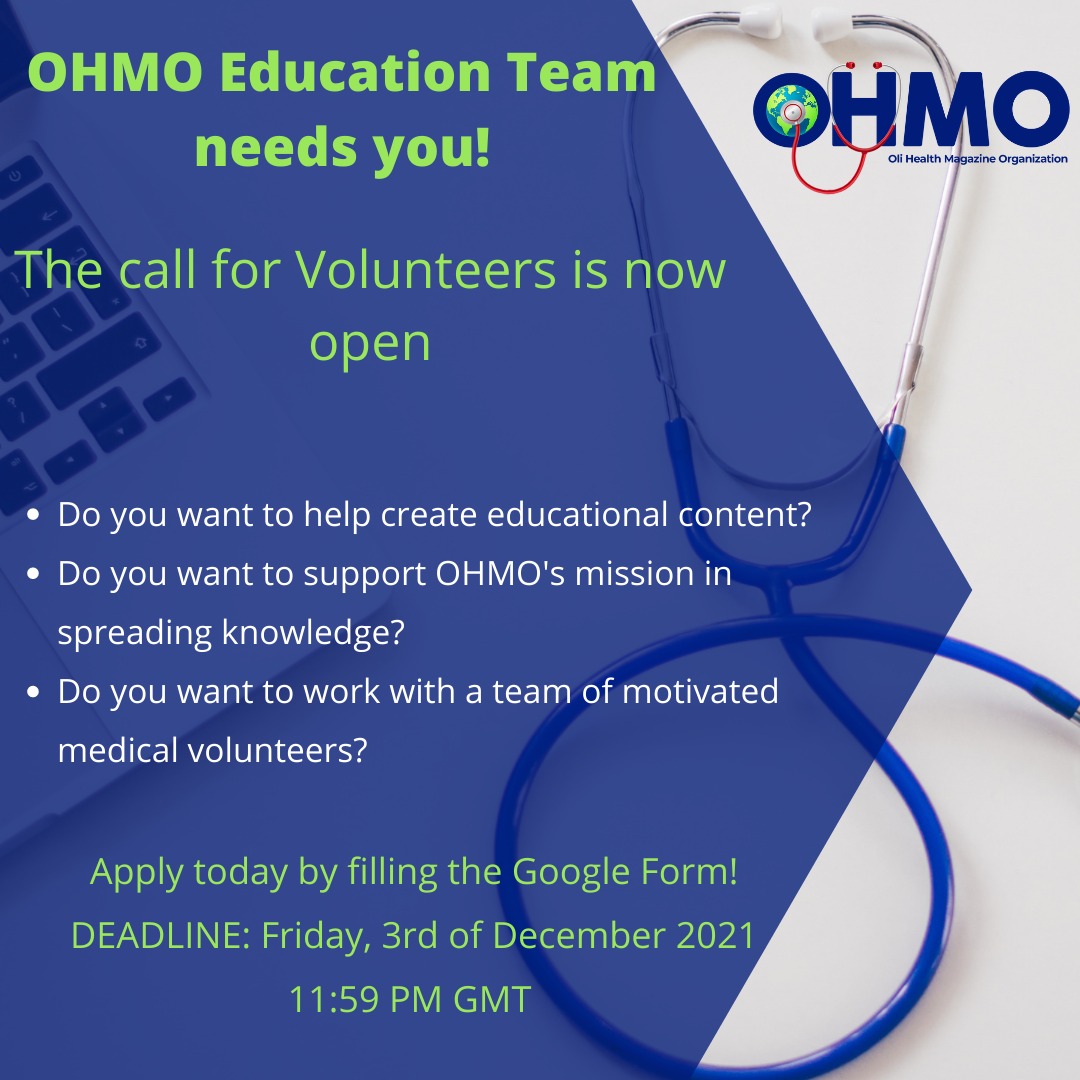 OHMO Education Team Recruitment 